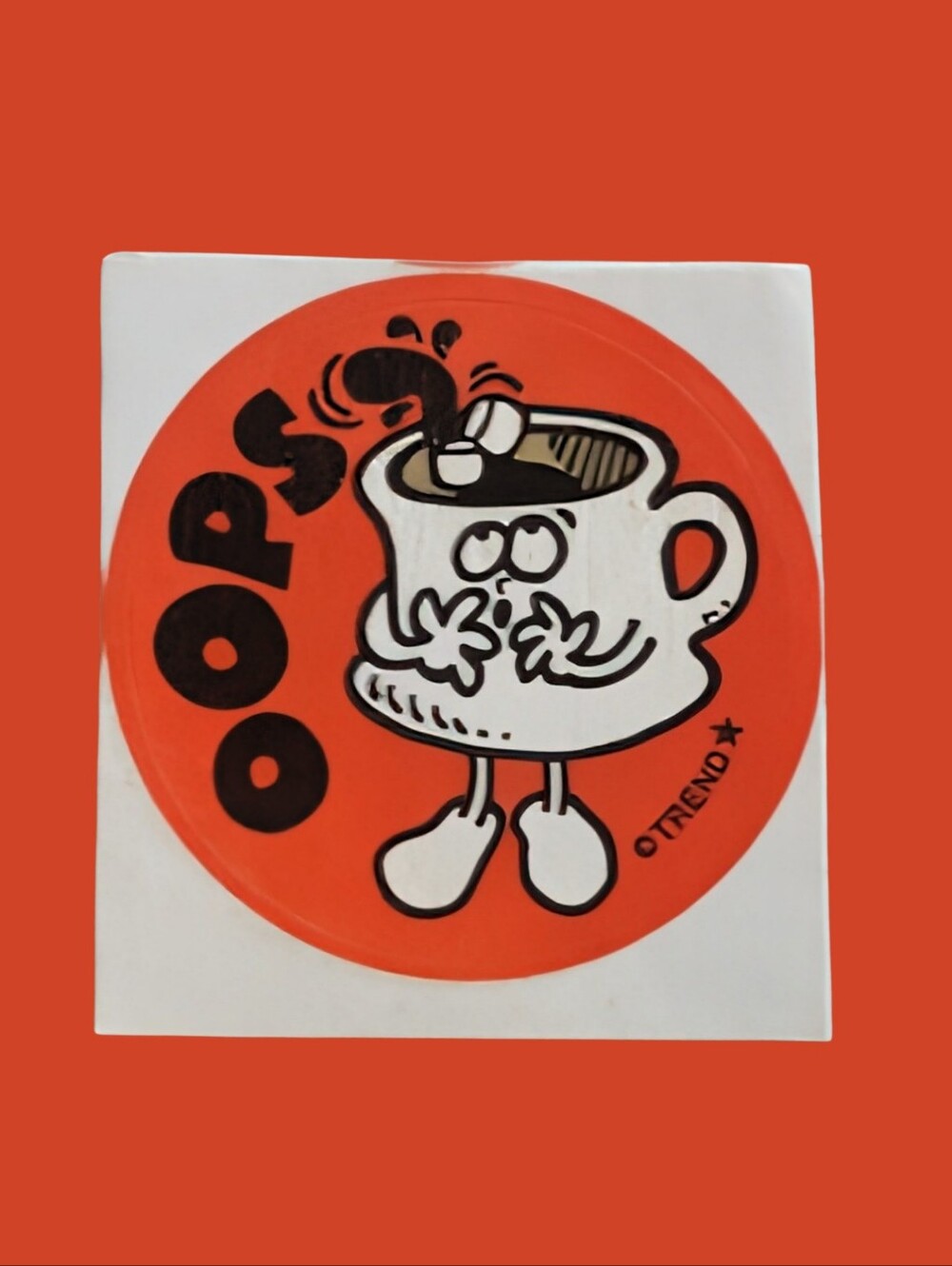 10/$25 Hot Cocoa "Oops" Scratch & Sniff Retro Reward Sticker